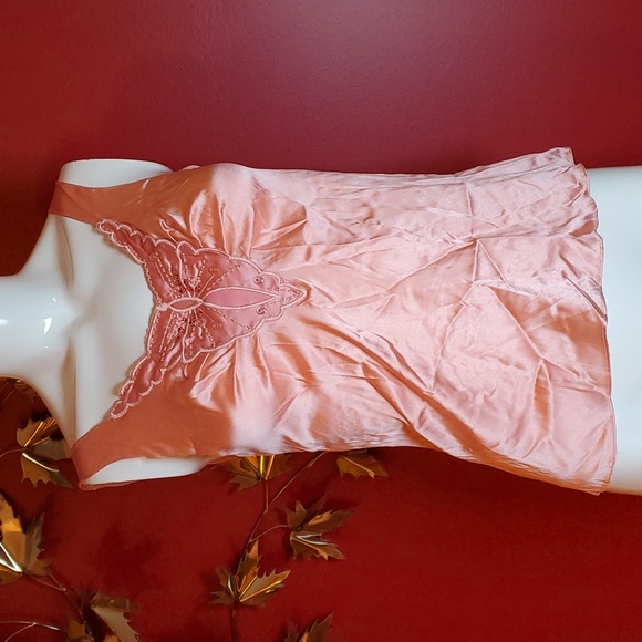 Size 6 - Eva Franco Silk Camisole Butterfly Peachy Pink BNWT - Picture 1 of 8